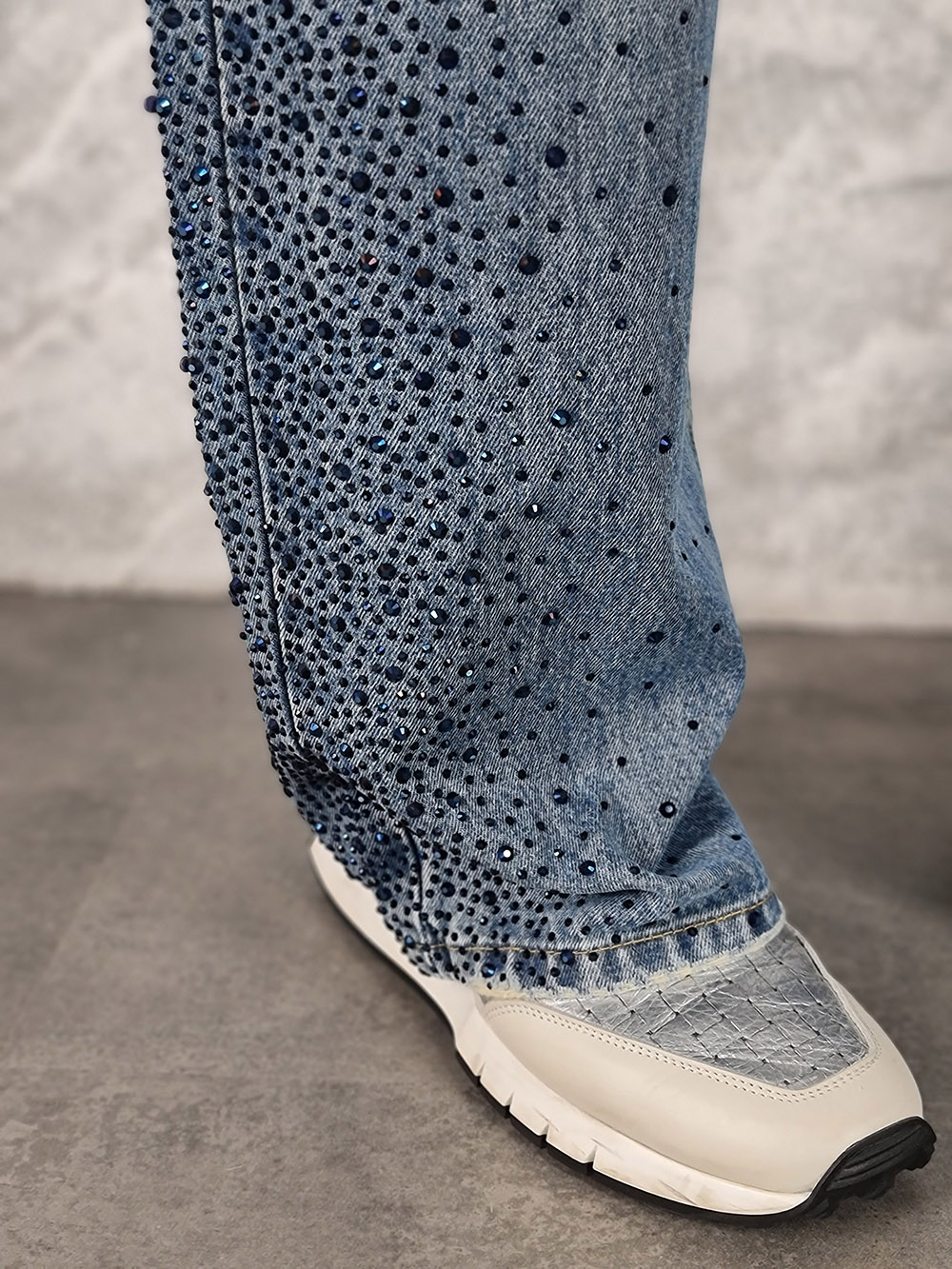 Джинсы Vicolo прямые с камнями синие, фотография №2