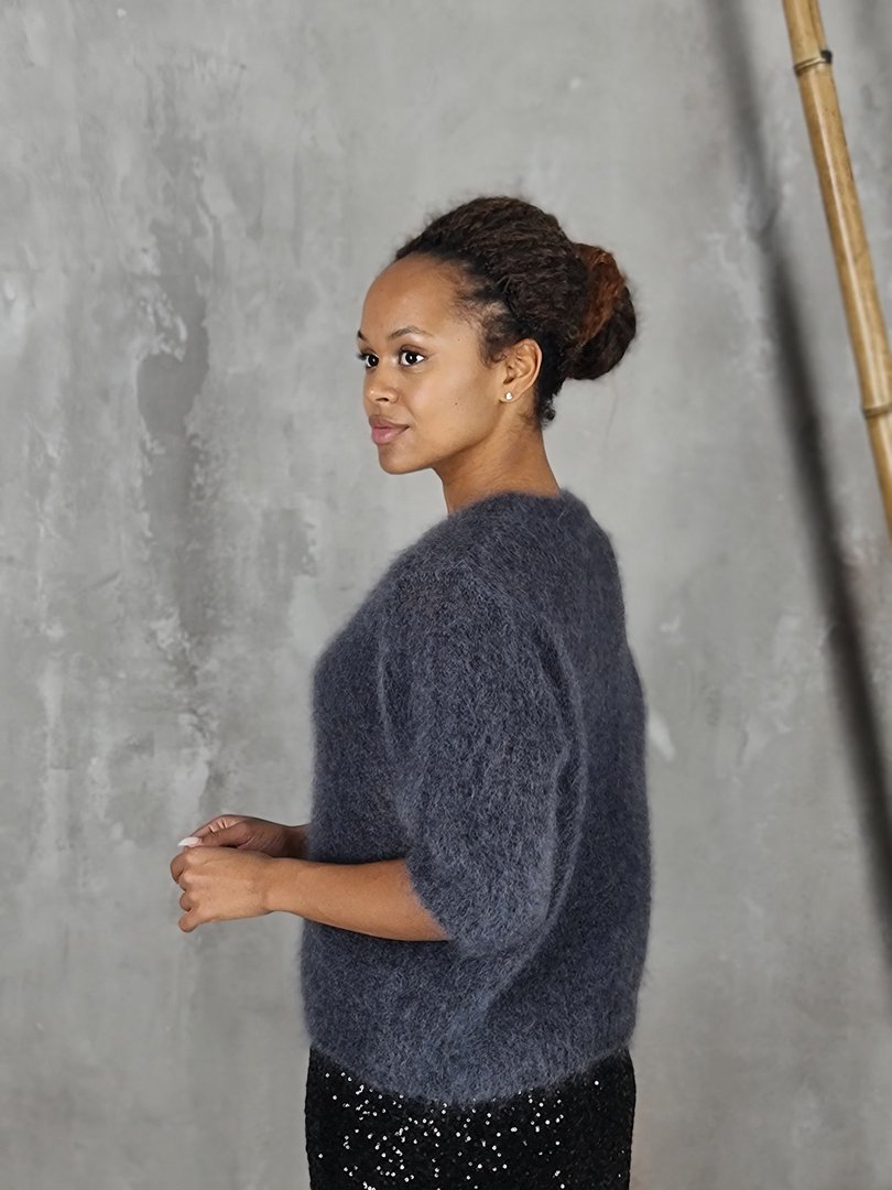 Джемпер Adele & Beautty tricot бэби мохер серый, фотография №3