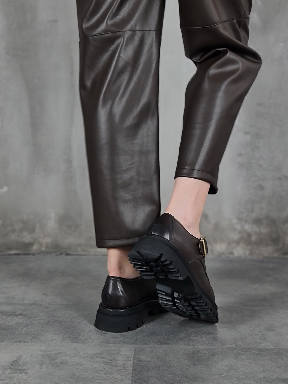 Лоферы FEDERICA LANCION утепленные шоколад, фотография №3