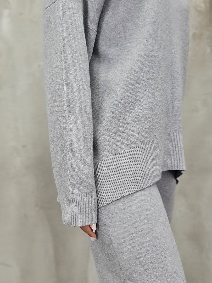 Костюм Melany удлиненный джемпер и брюки серый , фотография №4