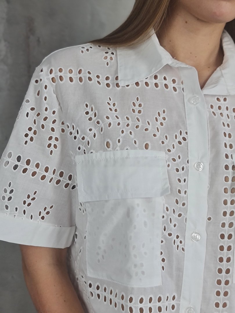 Костюм MIHO'S рубашка и брюки белый, фотография №6