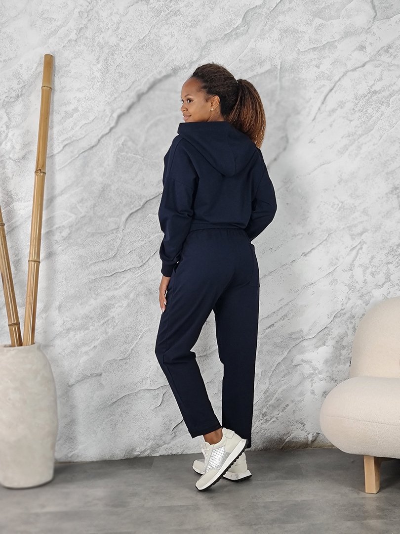 Костюм ONE LOVE худи на молнии и брюки синий, фотография №4