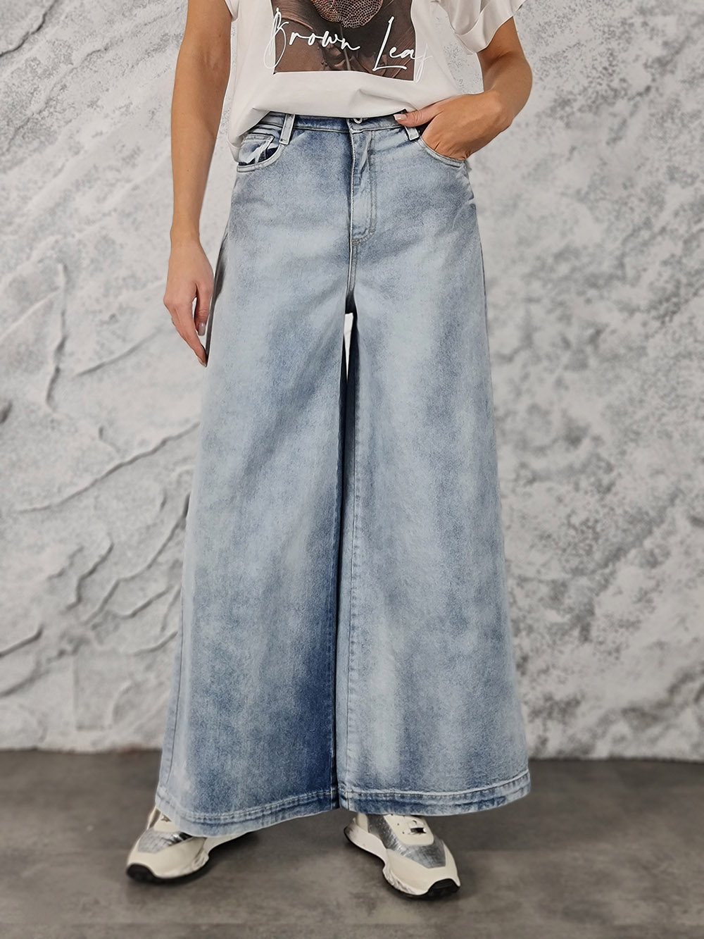 Джинсы Please широкие голубые, фотография №1