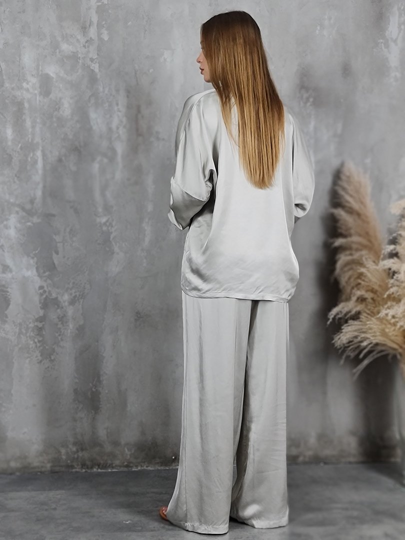 Костюм CLOTHÉ атласный серый, фотография №3