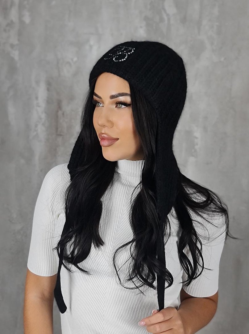 Шапка-ушанка Blanca "В" черная, фотография №1