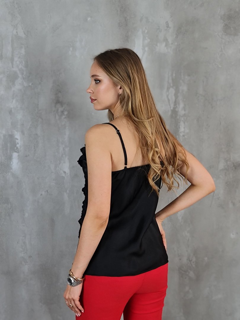 Топ My Little Italy с рюшами на груди черный, фотография №2