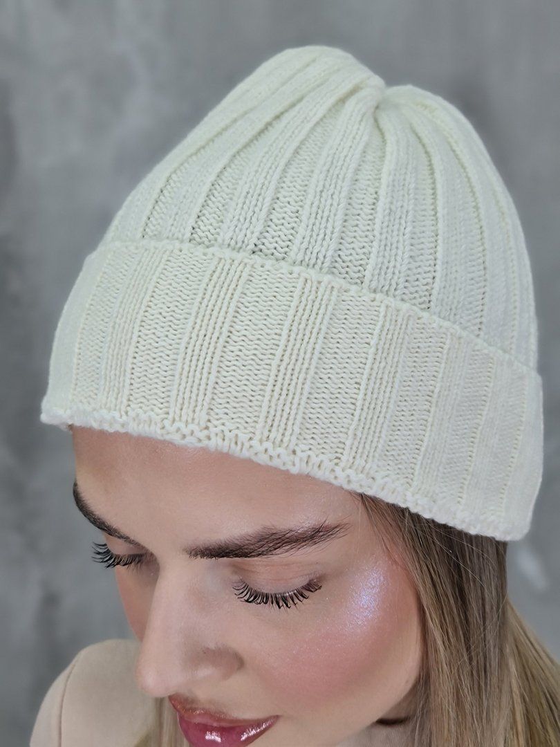 Шапка CASHMERE с кашемиром белая, фотография №3
