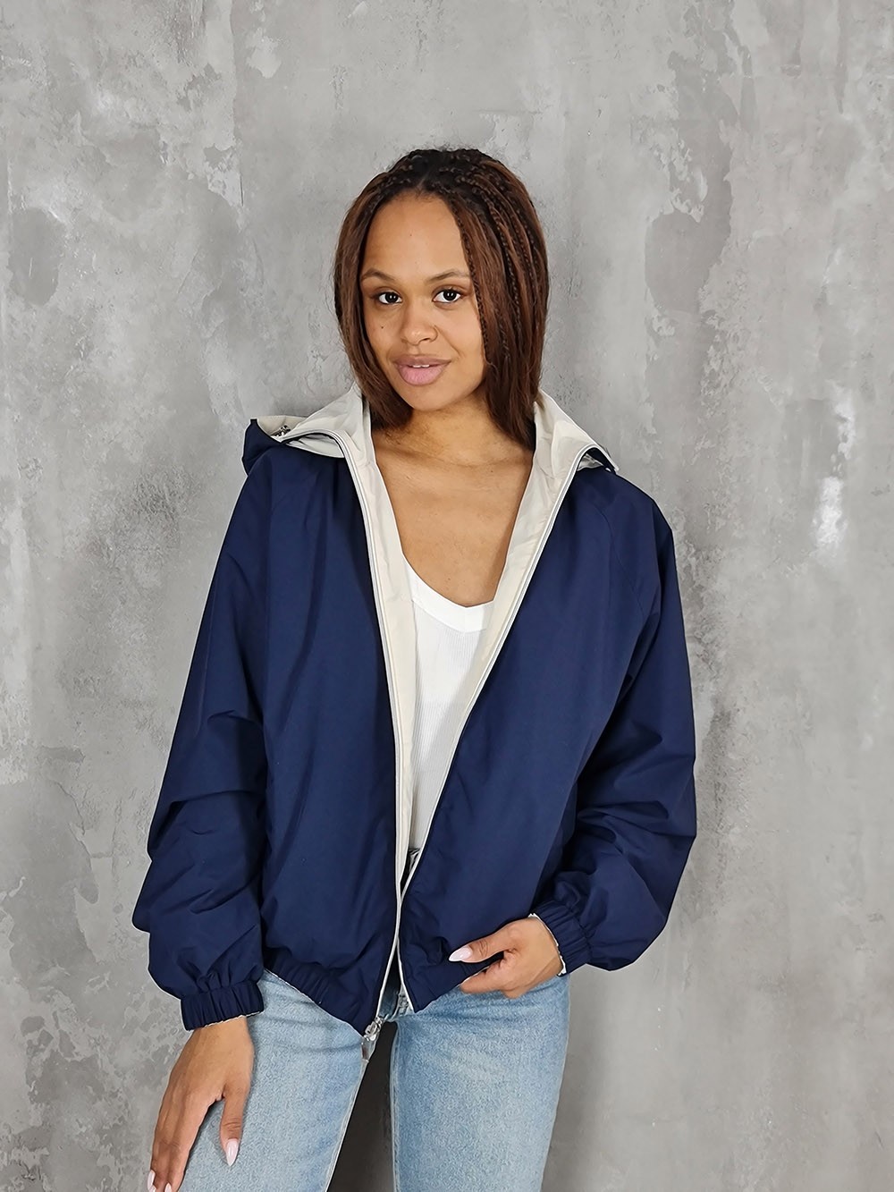 Куртка Paquito с капюшоном темно-синяя, фотография №1