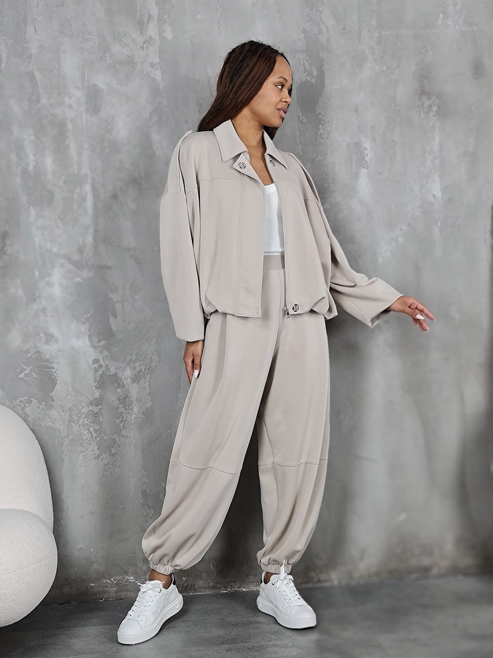 Бомбер Imperial на молнии бежевый, фотография №2