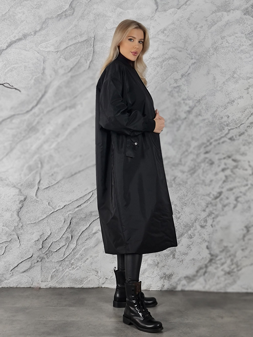 Пальто утепленное Imperial черное, фотография №3