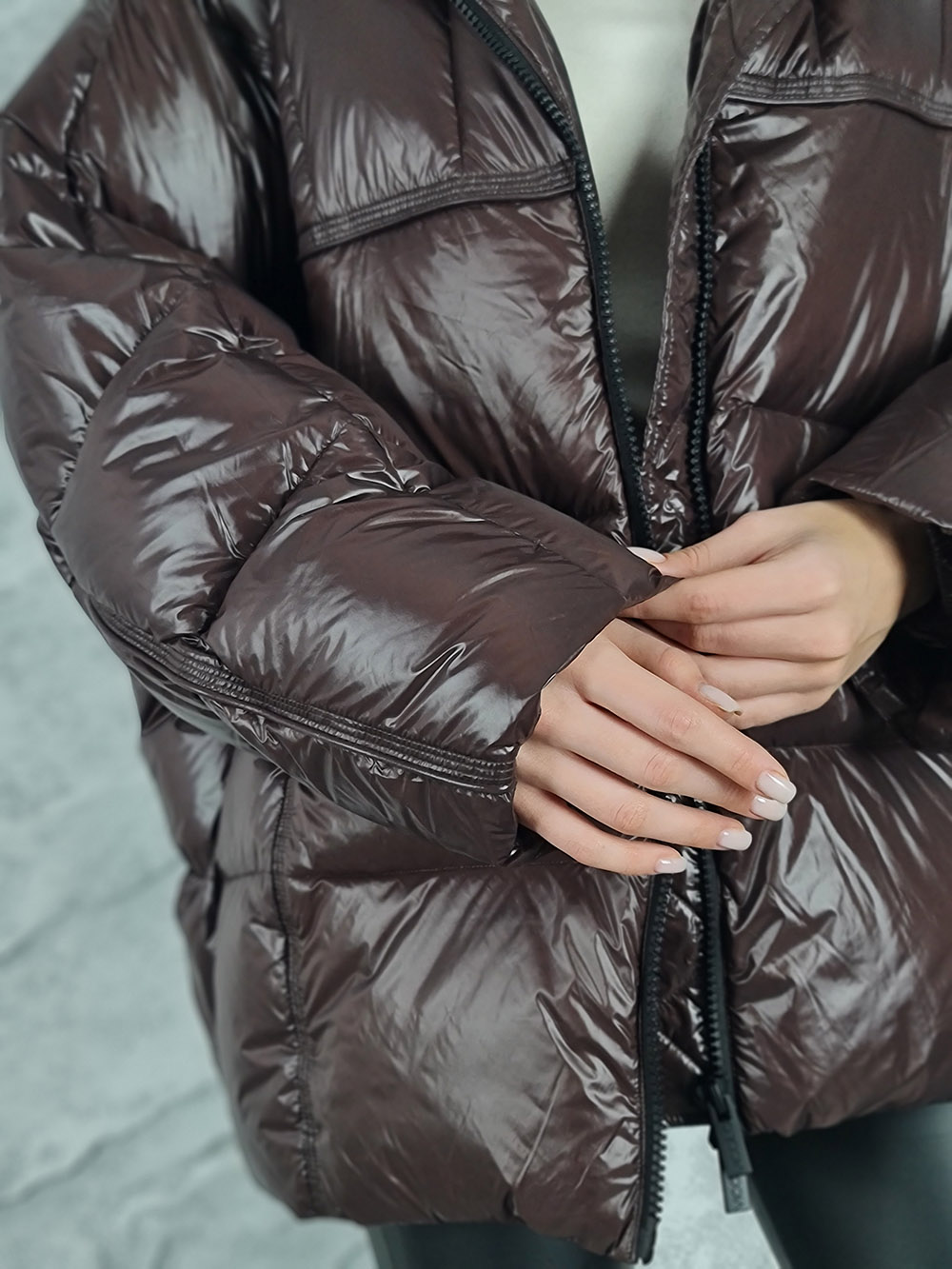 Куртка Vicolo с капюшоном шоколад, фотография №4