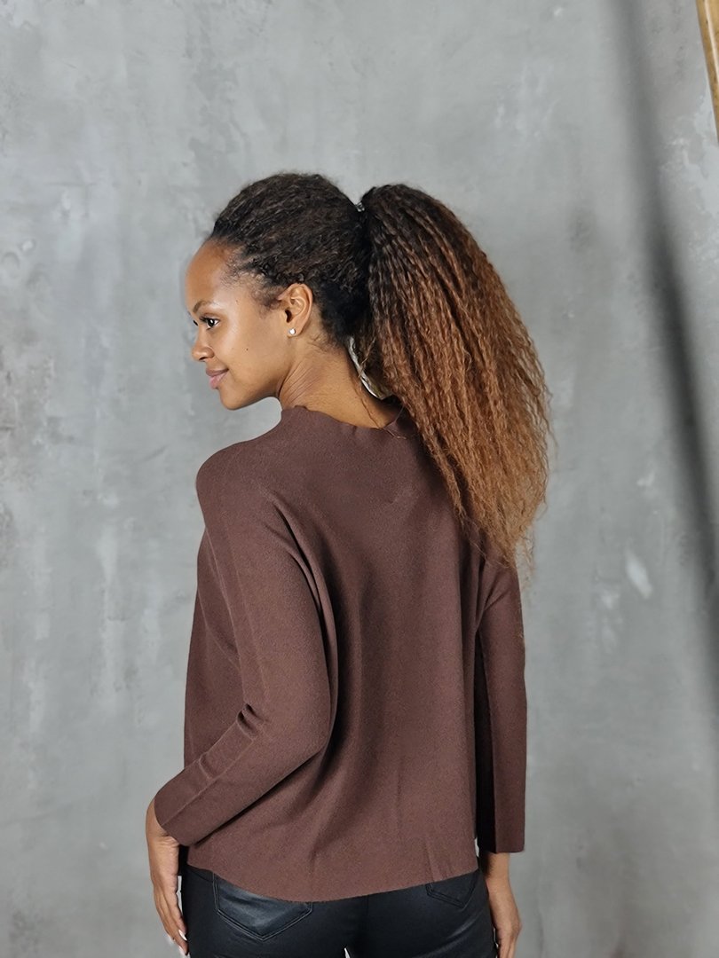 Джемпер Kontatto безшовный коричневый, фотография №3