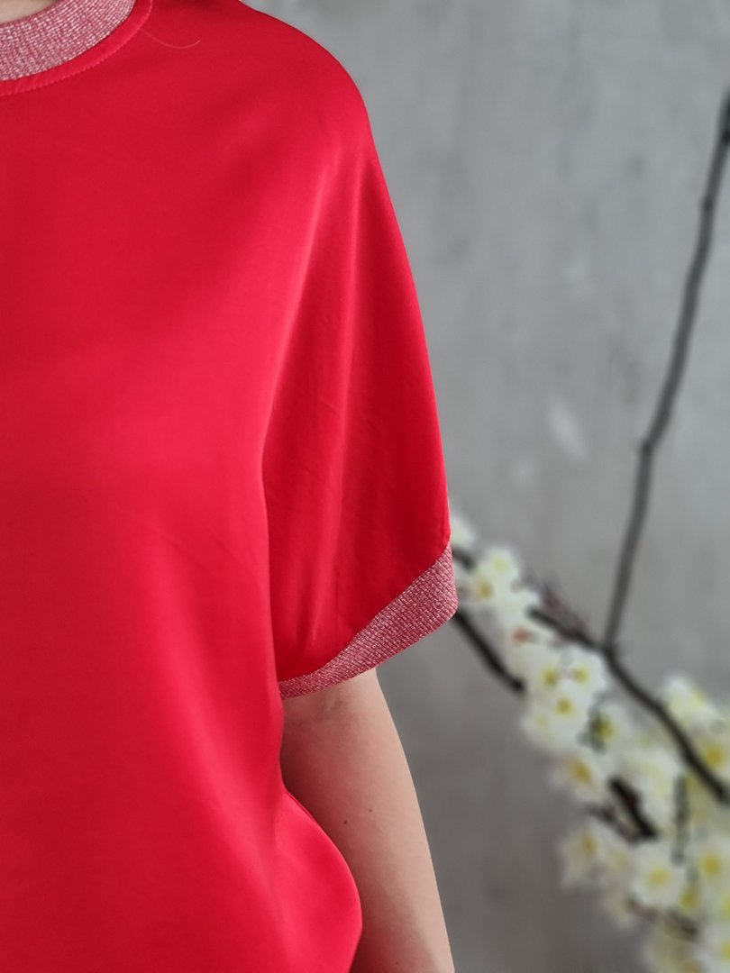 Костюм li.fe style футболка и брюки красный, фотография №5