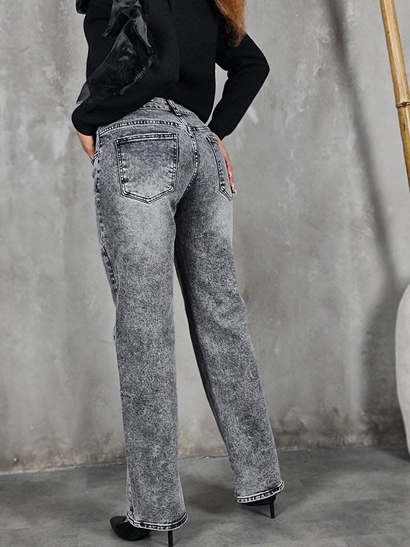 Джинсы Shaken прямые серые , фотография №2