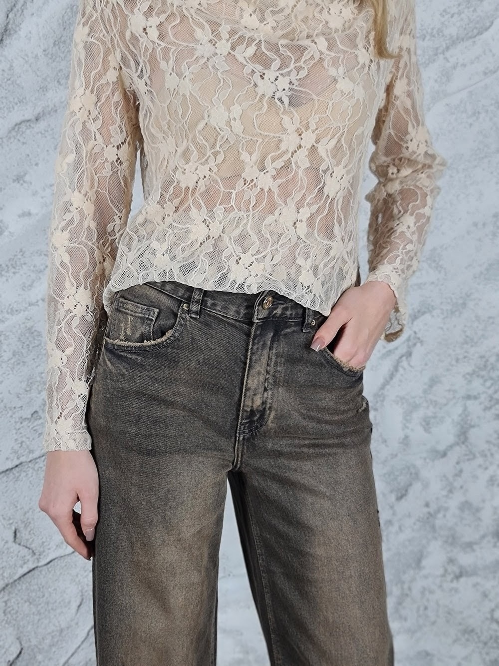 Джинсы Miss Bonbon винтажные шоколад, фотография №4