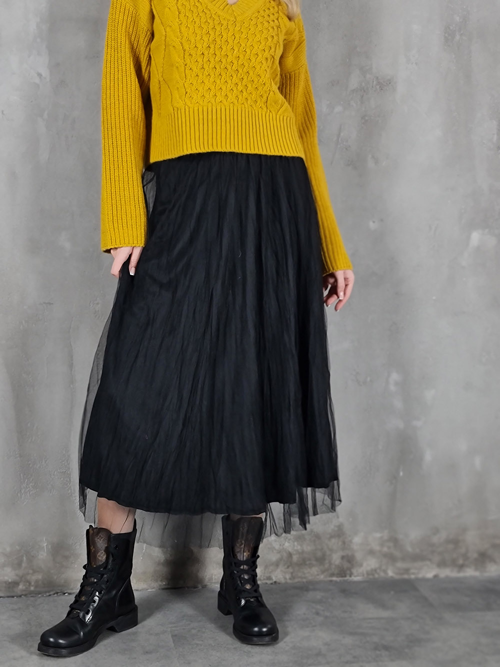 Юбка Mitica&Co. на резинке фатиновая черная, фотография №1