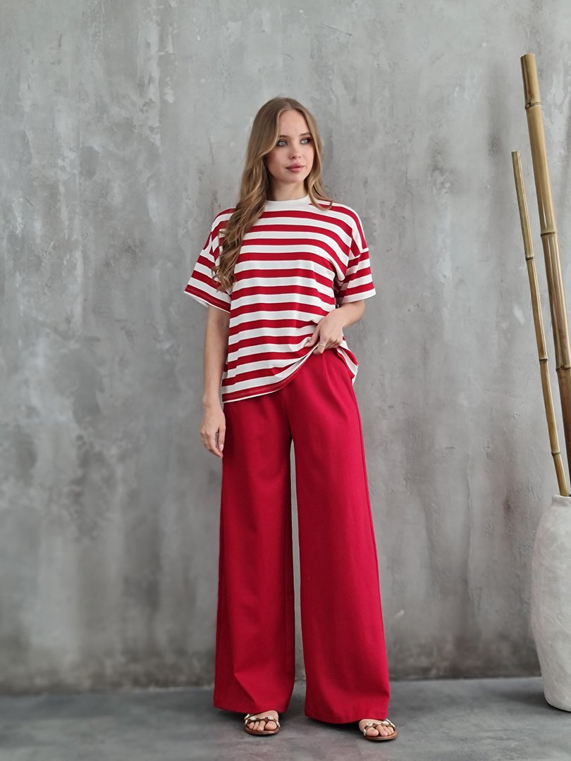 Брюки Vicolo на резинке красные, фотография №2