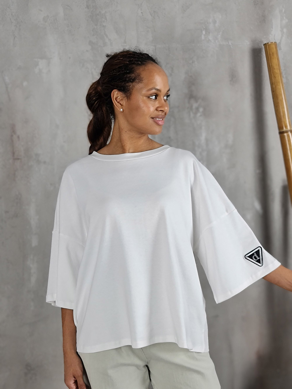 Футболка Dixie широкие рукава белая, фотография №1