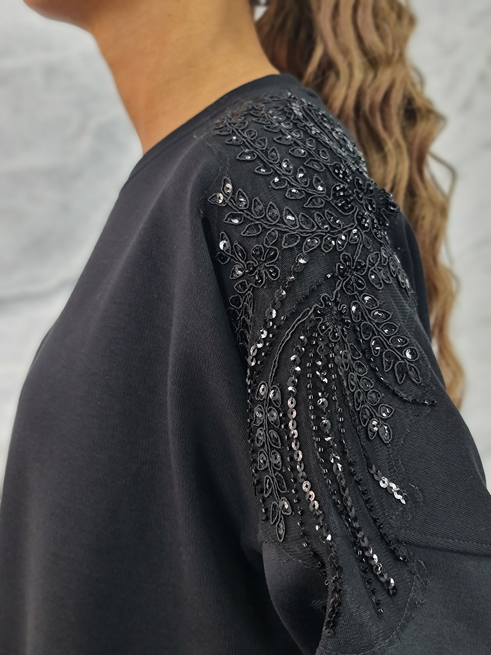 Костюм Please узор на плече черный, фотография №5