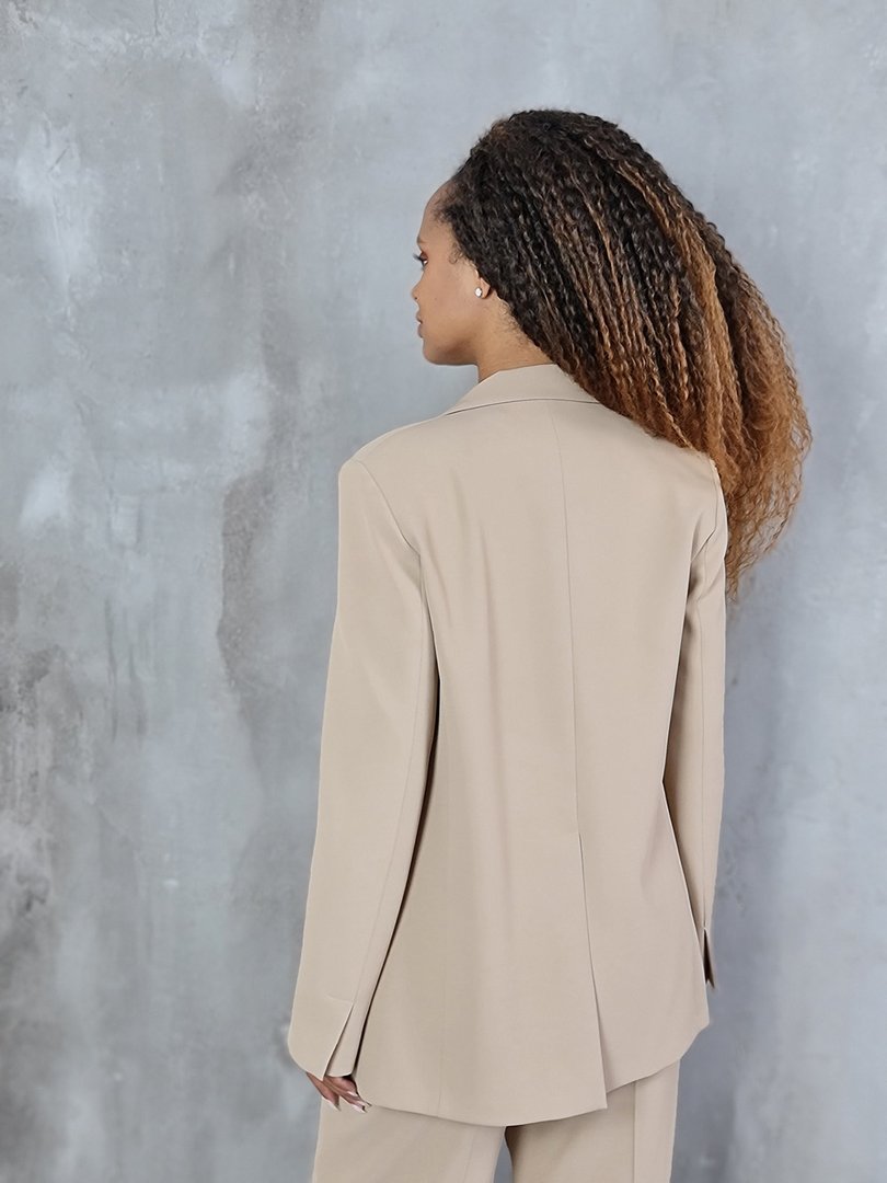 Пиджак Imperial с карманами на двух пуговицах песочный, фотография №3