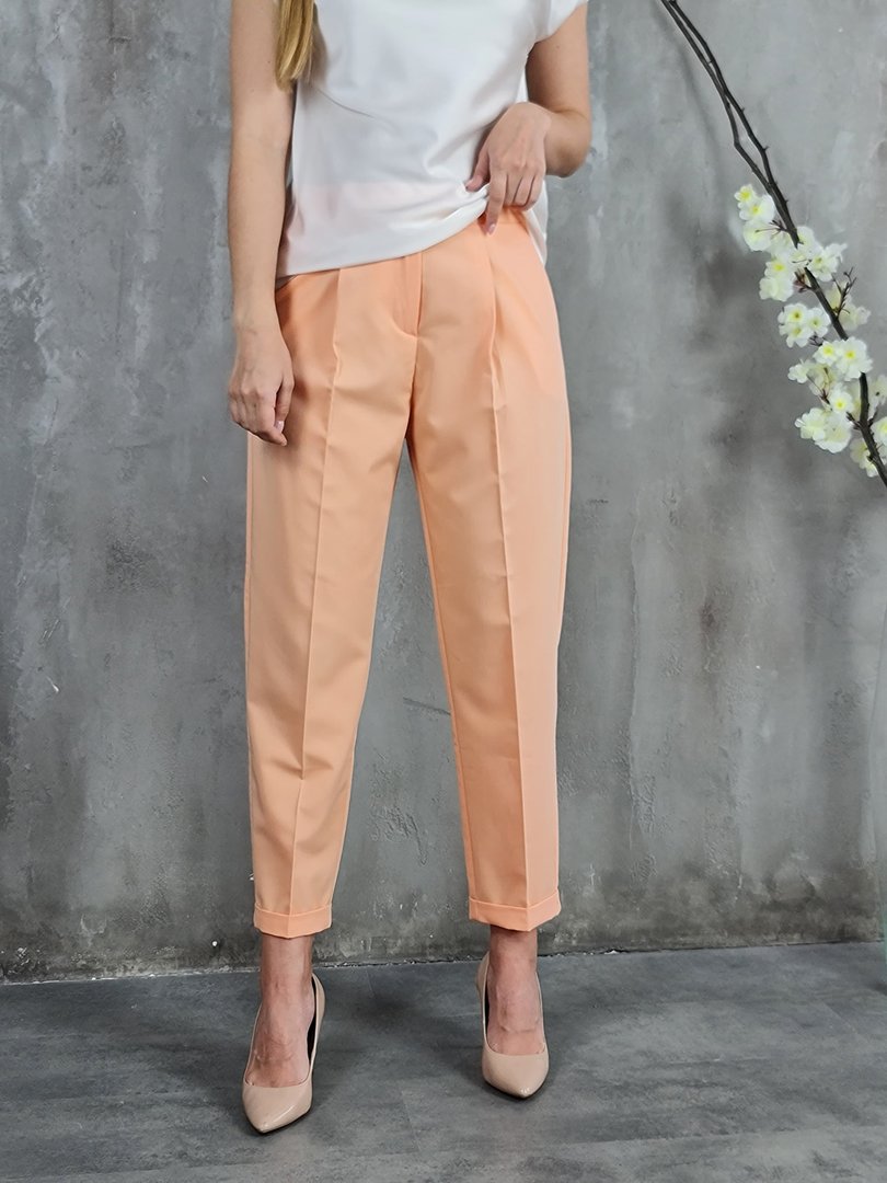 Брюки Imperial с подворотами коралловые, фотография №1