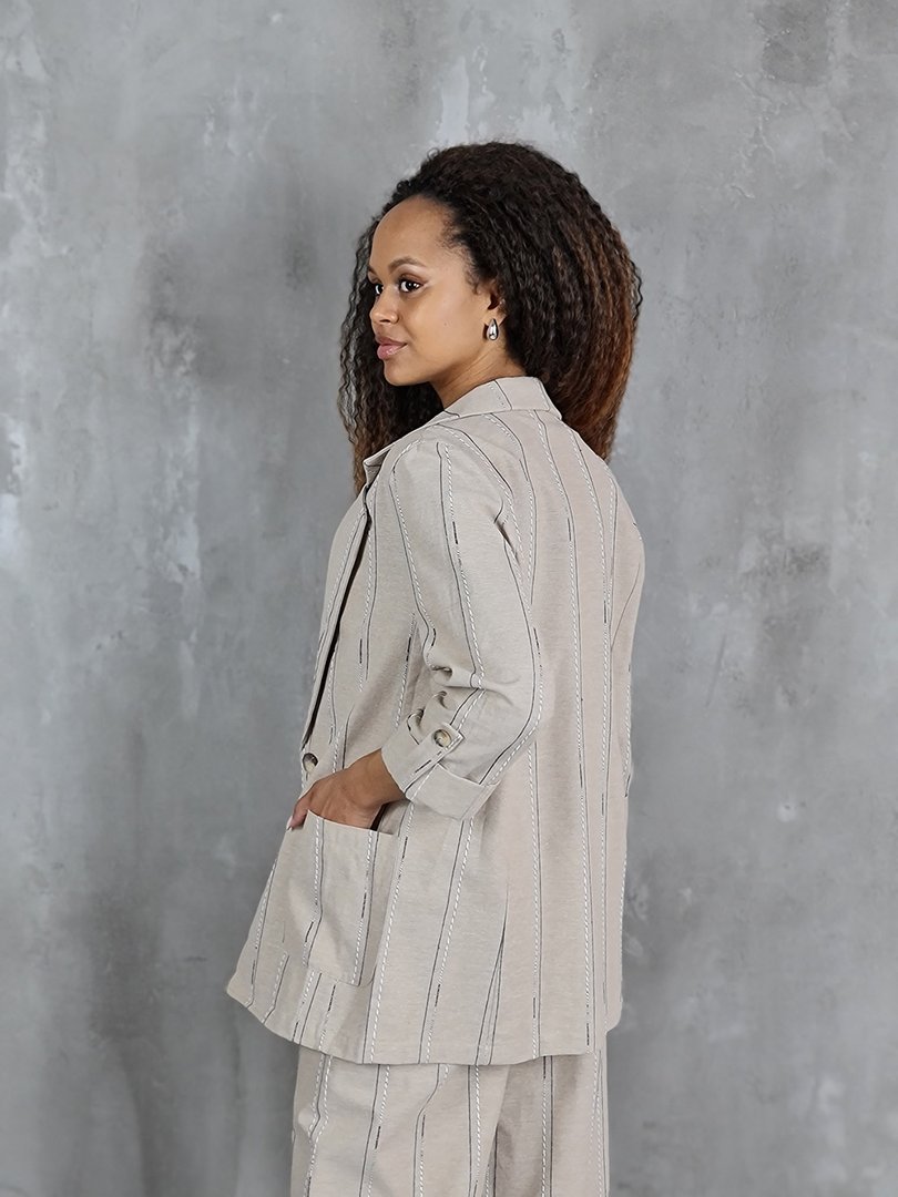 Костюм CLOTHÉ пиджак и брюки песочный, фотография №4