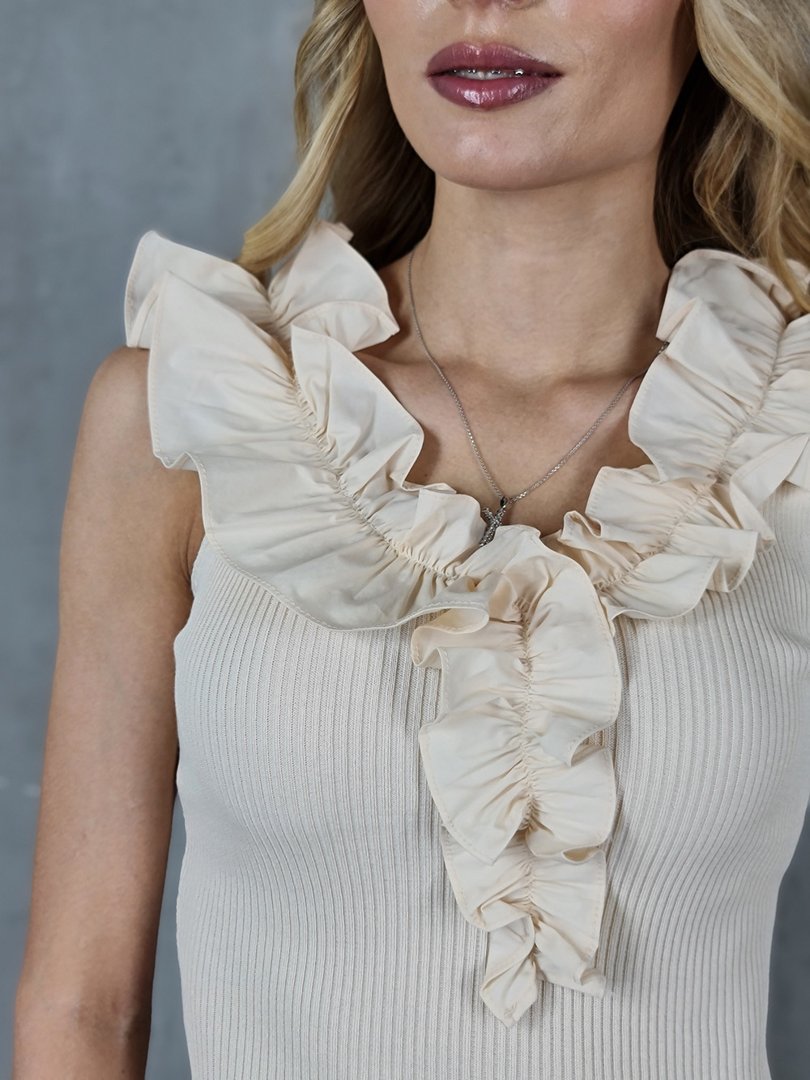 Топ J-Clair с рюшами кремовый, фотография №2