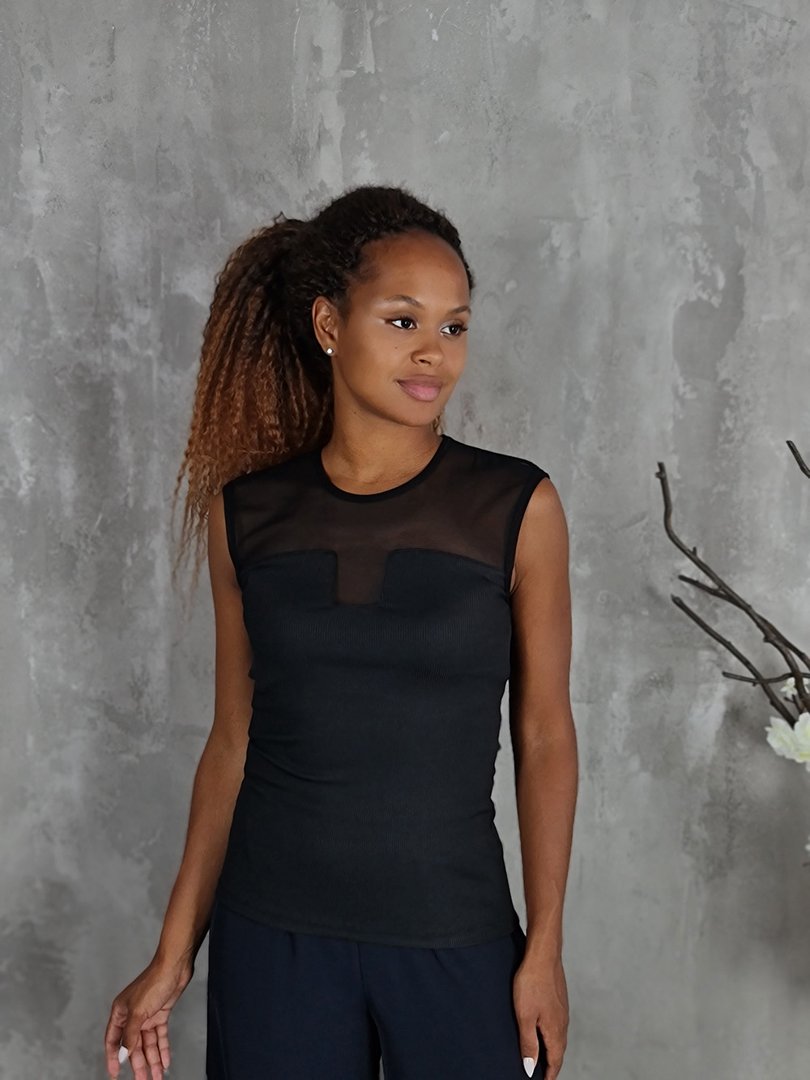 Топ Imperial с сетчатым верхом черный, фотография №2