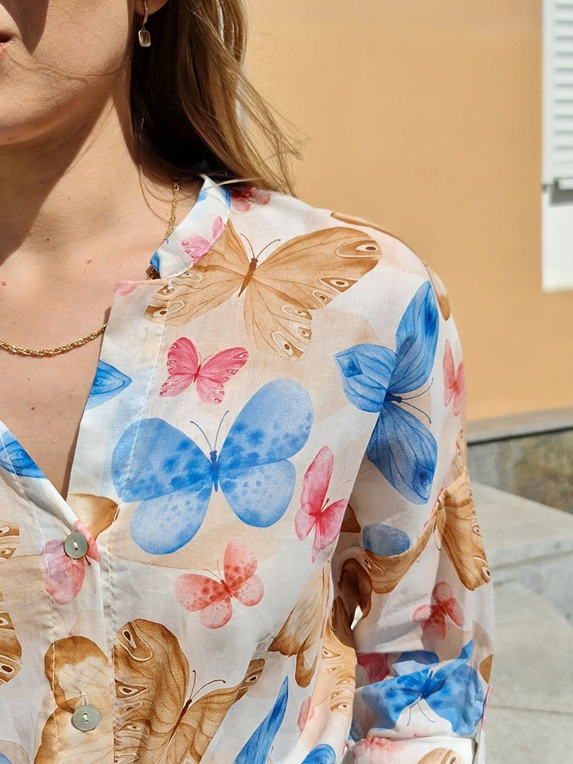 Рубашка STAR с бабочками белая, фотография №4