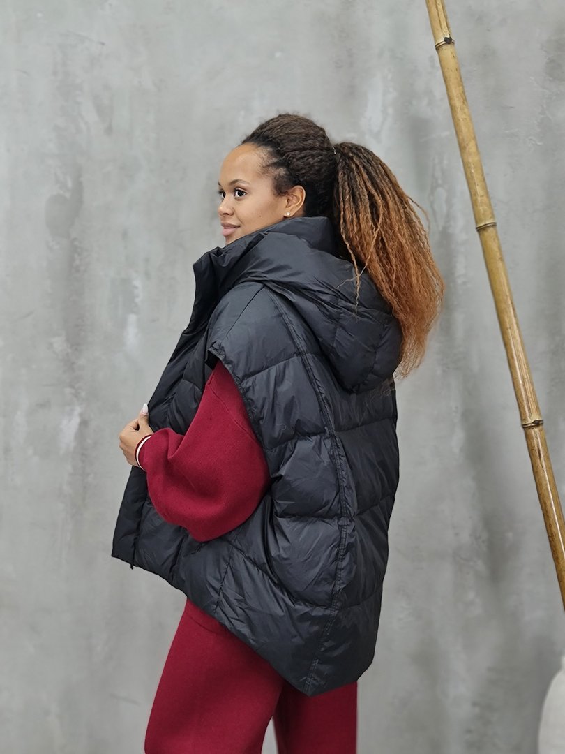 Жилет STAR натуральный пух черный, фотография №3