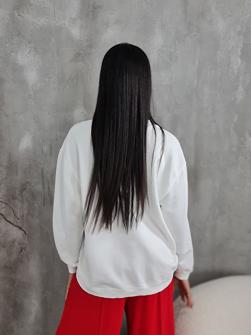 Свитшот Mitica&Co. с принтом "такса" белый, фотография №3