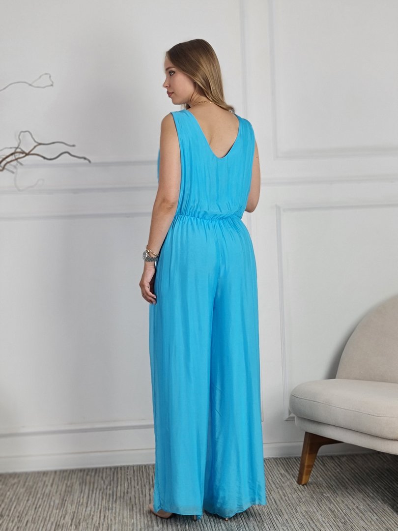 Комбинезон Silk New в пол голубой, фотография №2