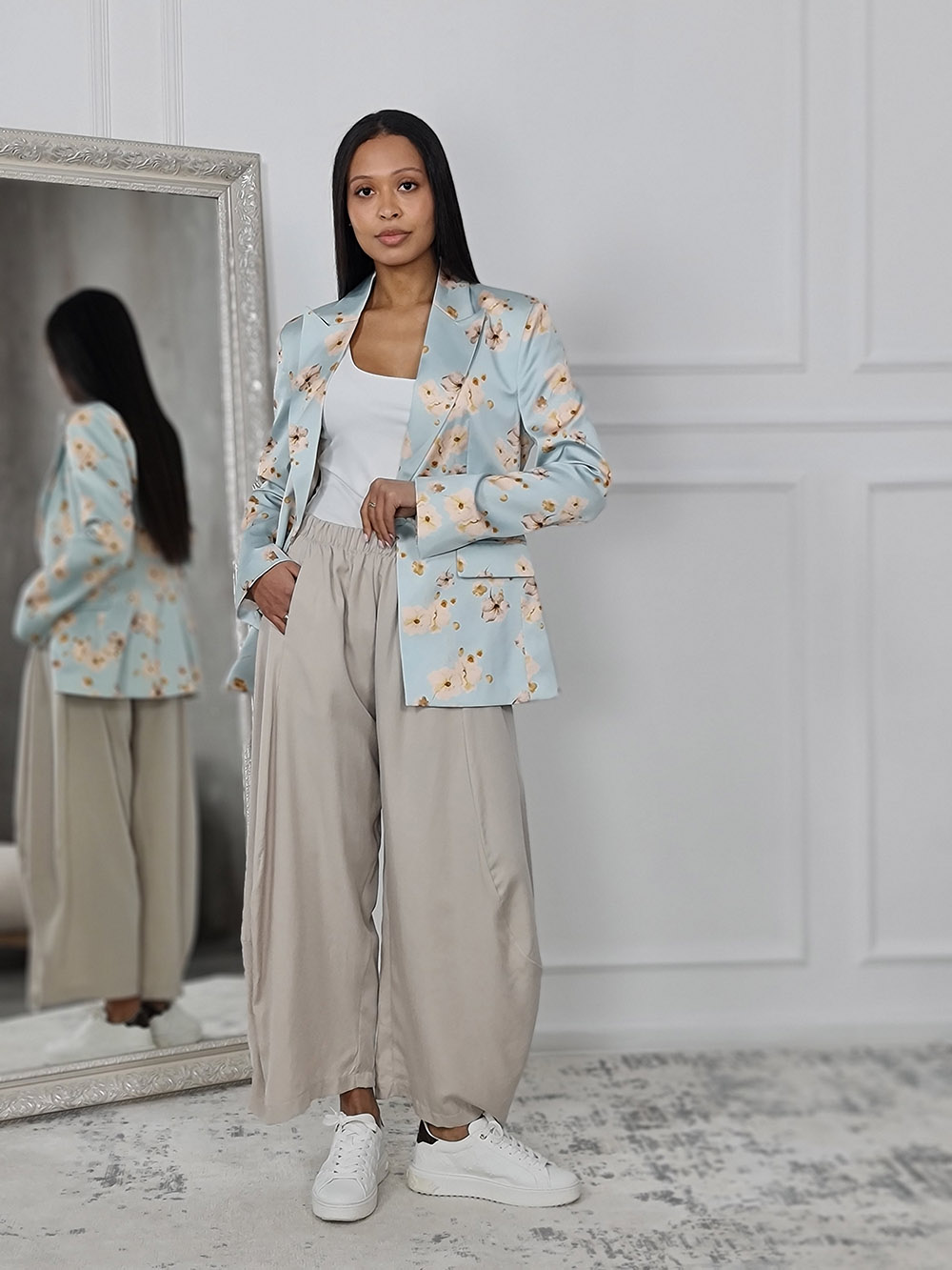 Пиджак Imperial с принтом "цветы" тиффани , фотография №3