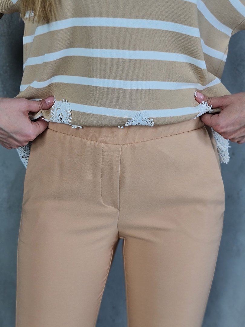 Брюки Imperial классические на резинке карамель, фотография №5
