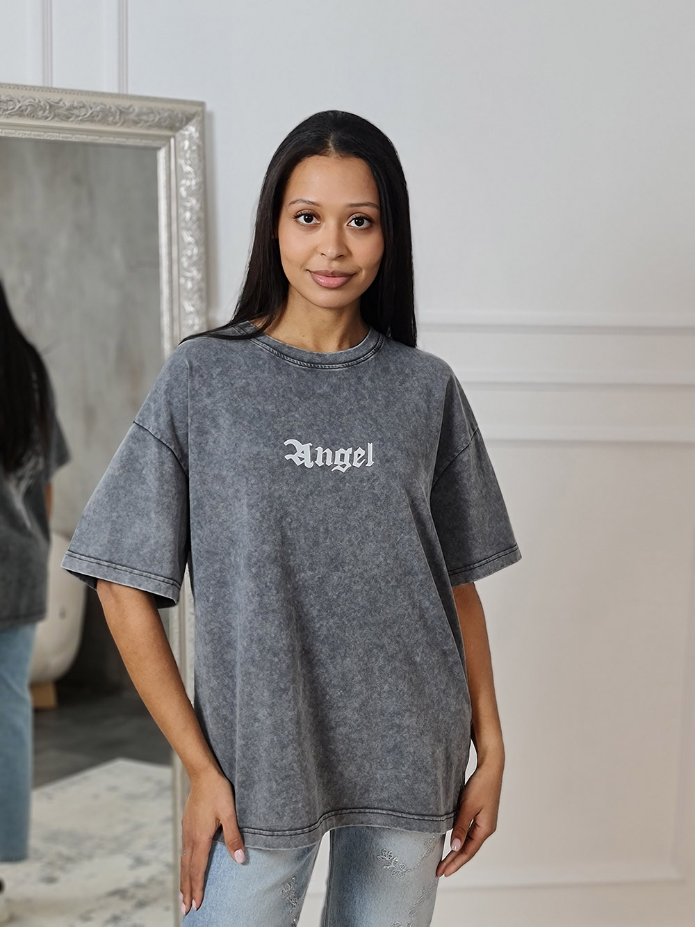 Футболка Y Two "angel" с крыльями на спине графит , фотография №1