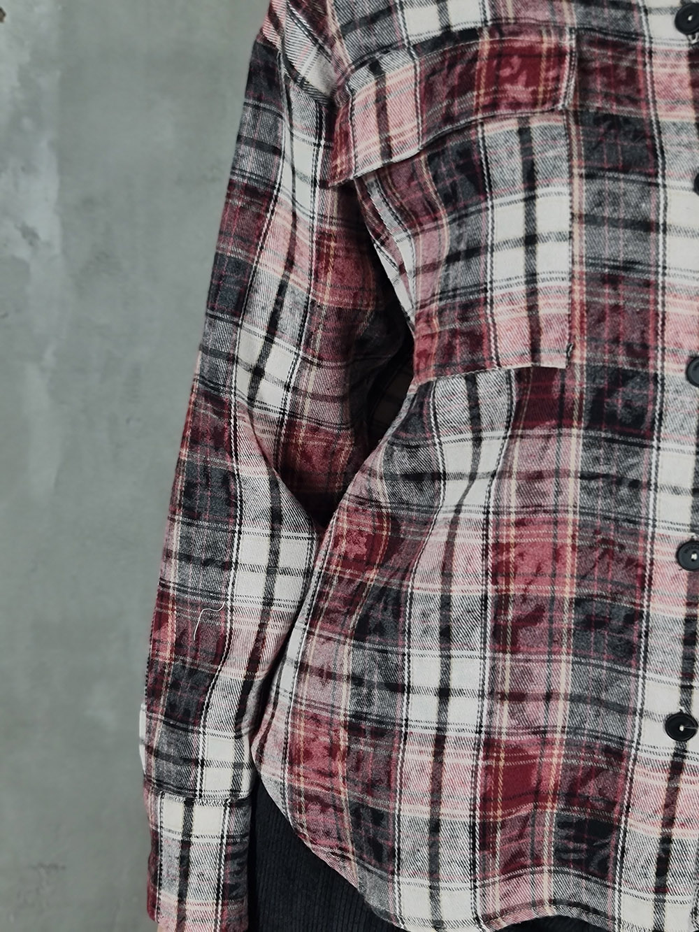 Рубашка с варёным эффектом Imperial в клетку красная, фотография №4