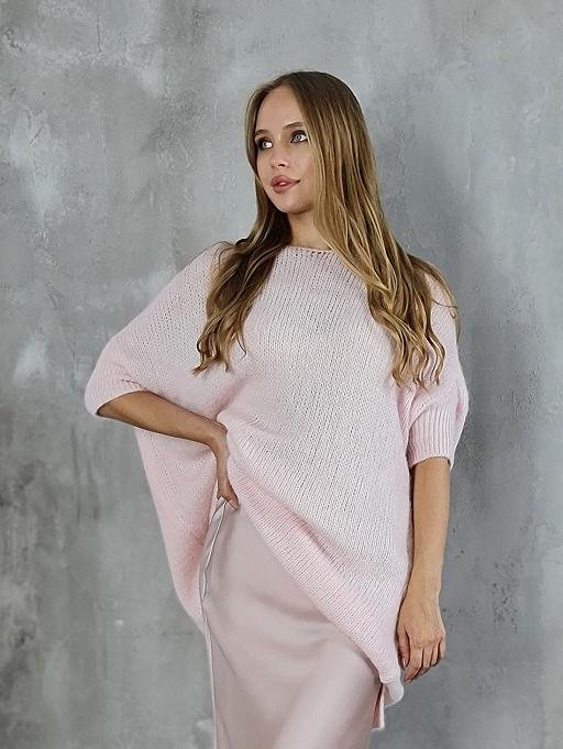 Джемпер Imperial oversize пушистый пудровый (Rosa), фотография №1