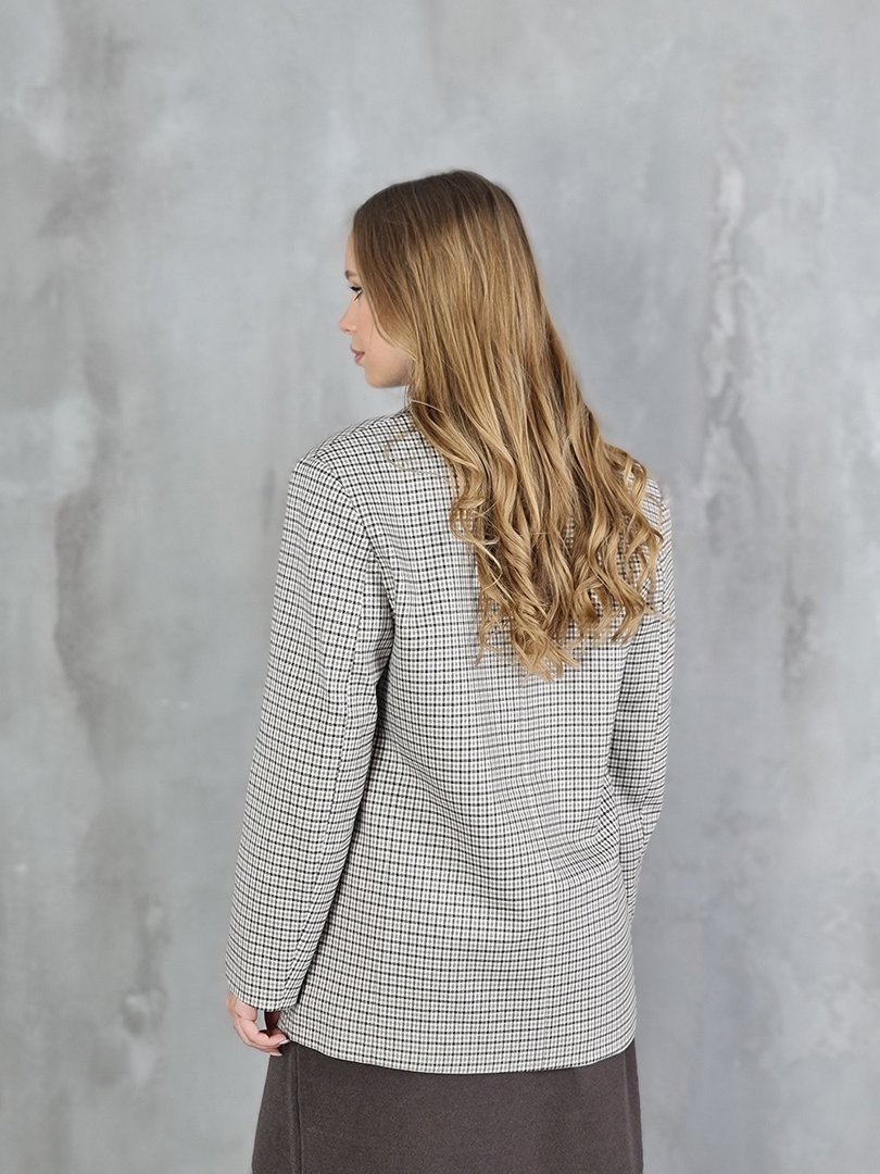 Пиджак Imperial в клетку песочный, фотография №4