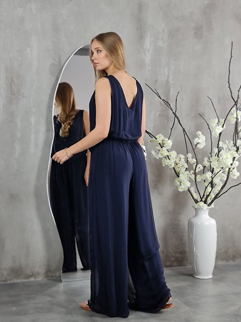 Комбинезон Silk New в пол синий, фотография №2