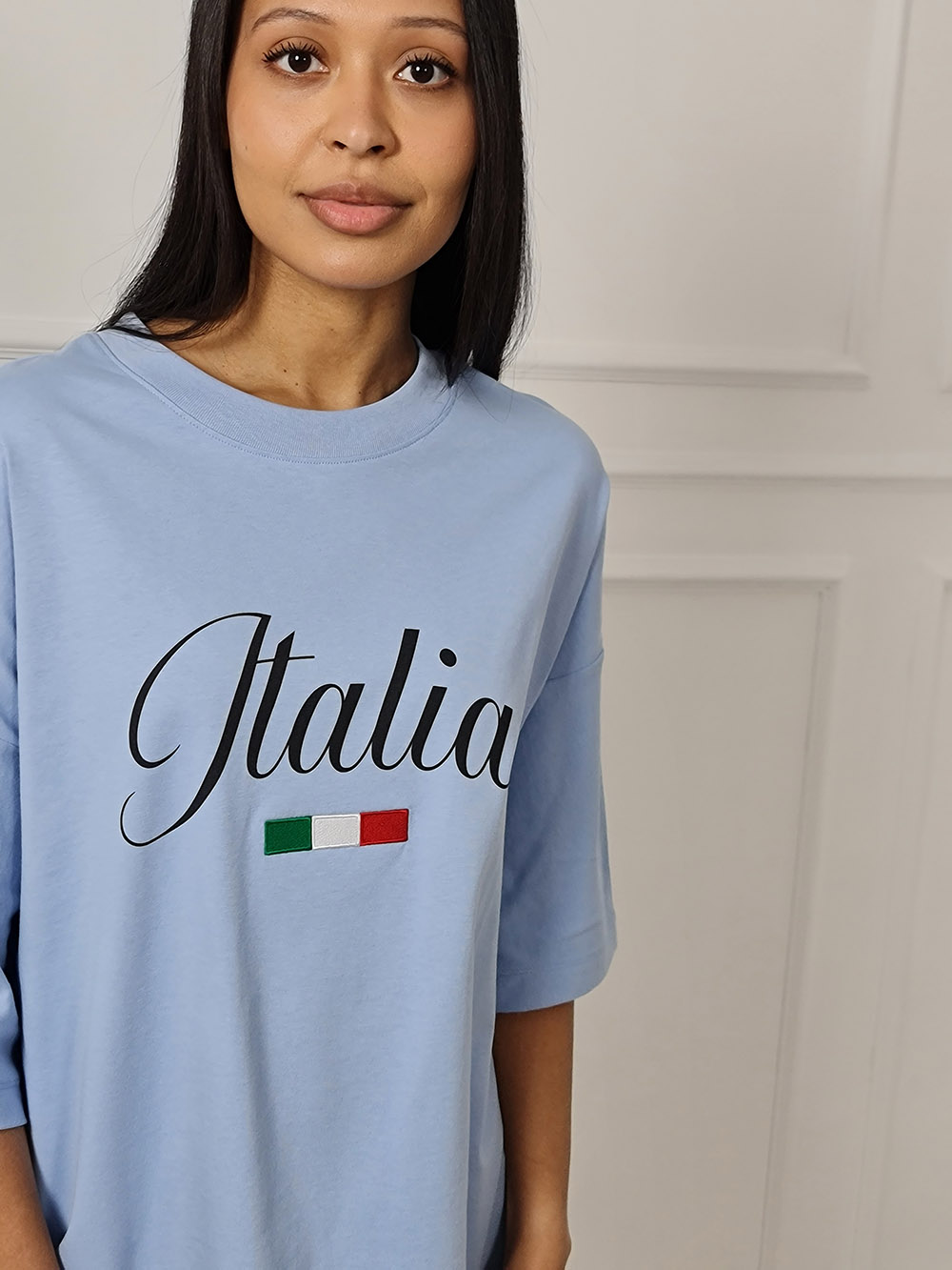 Футболка Barbara Alvisi "ITALIA" голубая , фотография №2