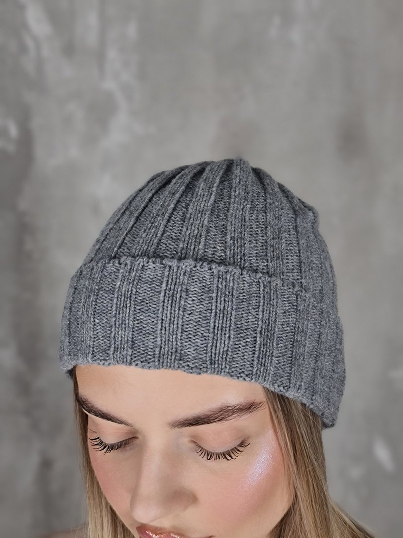 Шапка CASHMERE с кашемиром серая, фотография №2