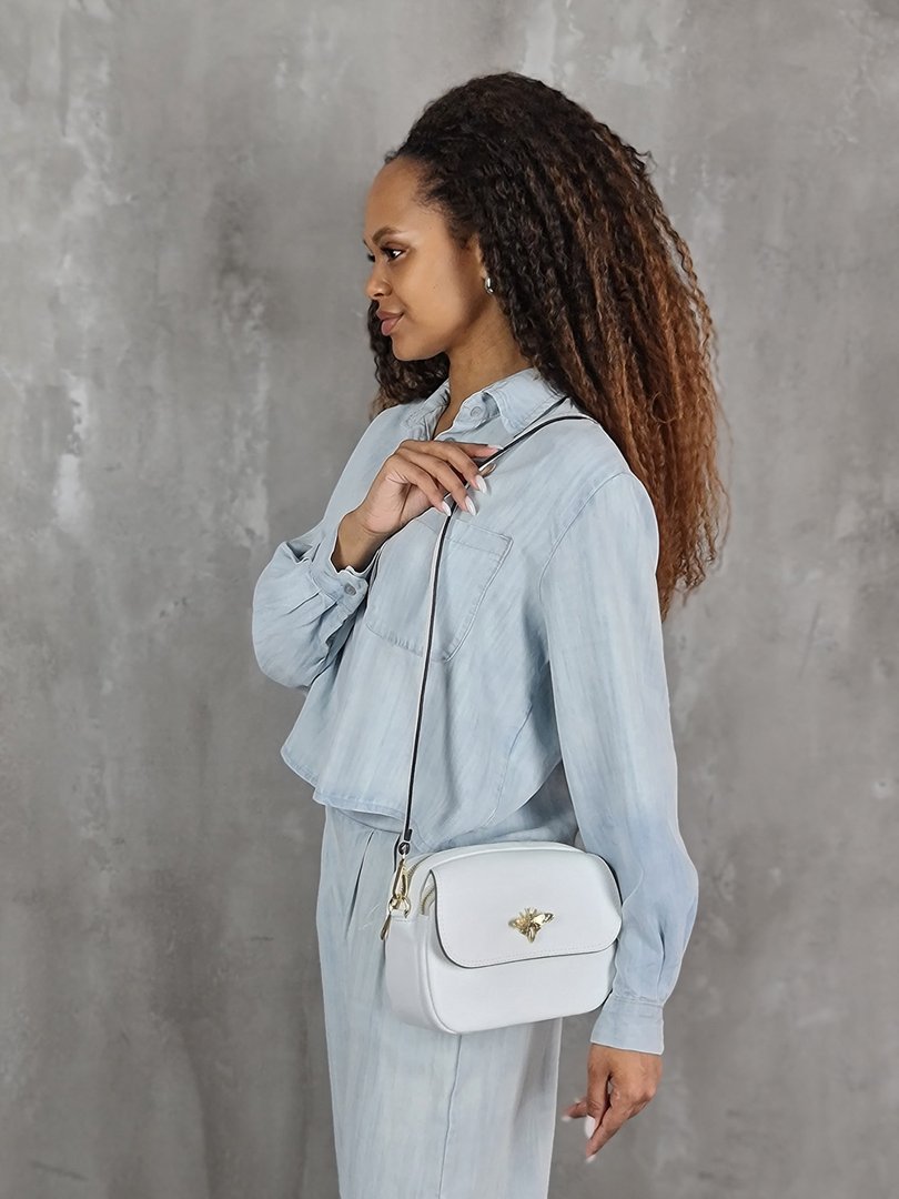 Сумка My Little Italy с пчелкой белая, фотография №2