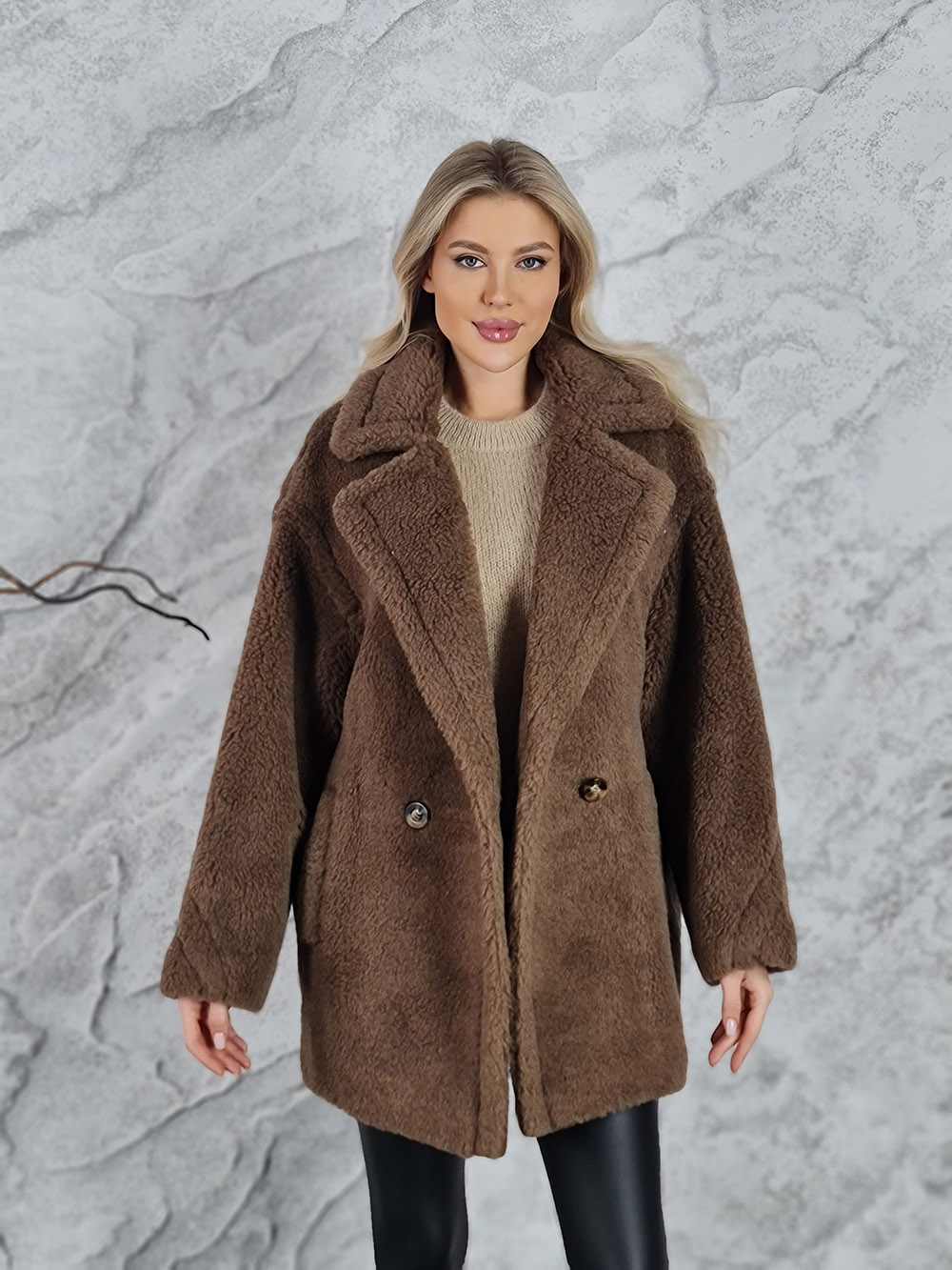 Шуба KOTHE укороченная шоколад, фотография №1