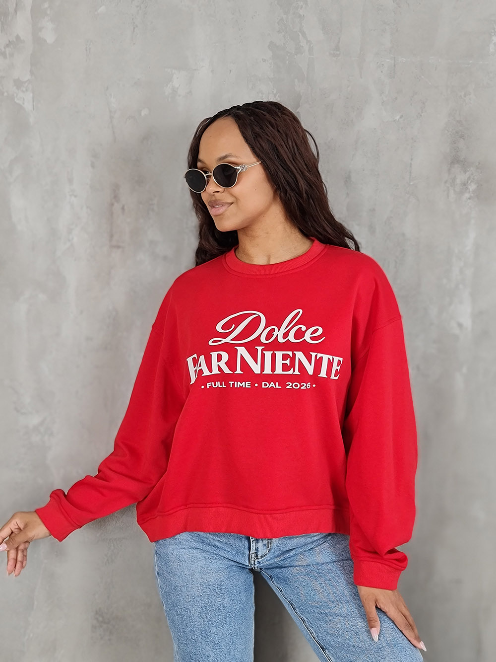 Свитшот Vicolo с надписью красный , фотография №1