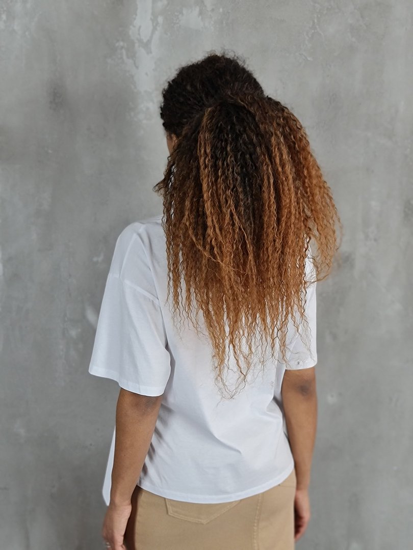 Футболка Imperial с узлом на боку внизу белая, фотография №4