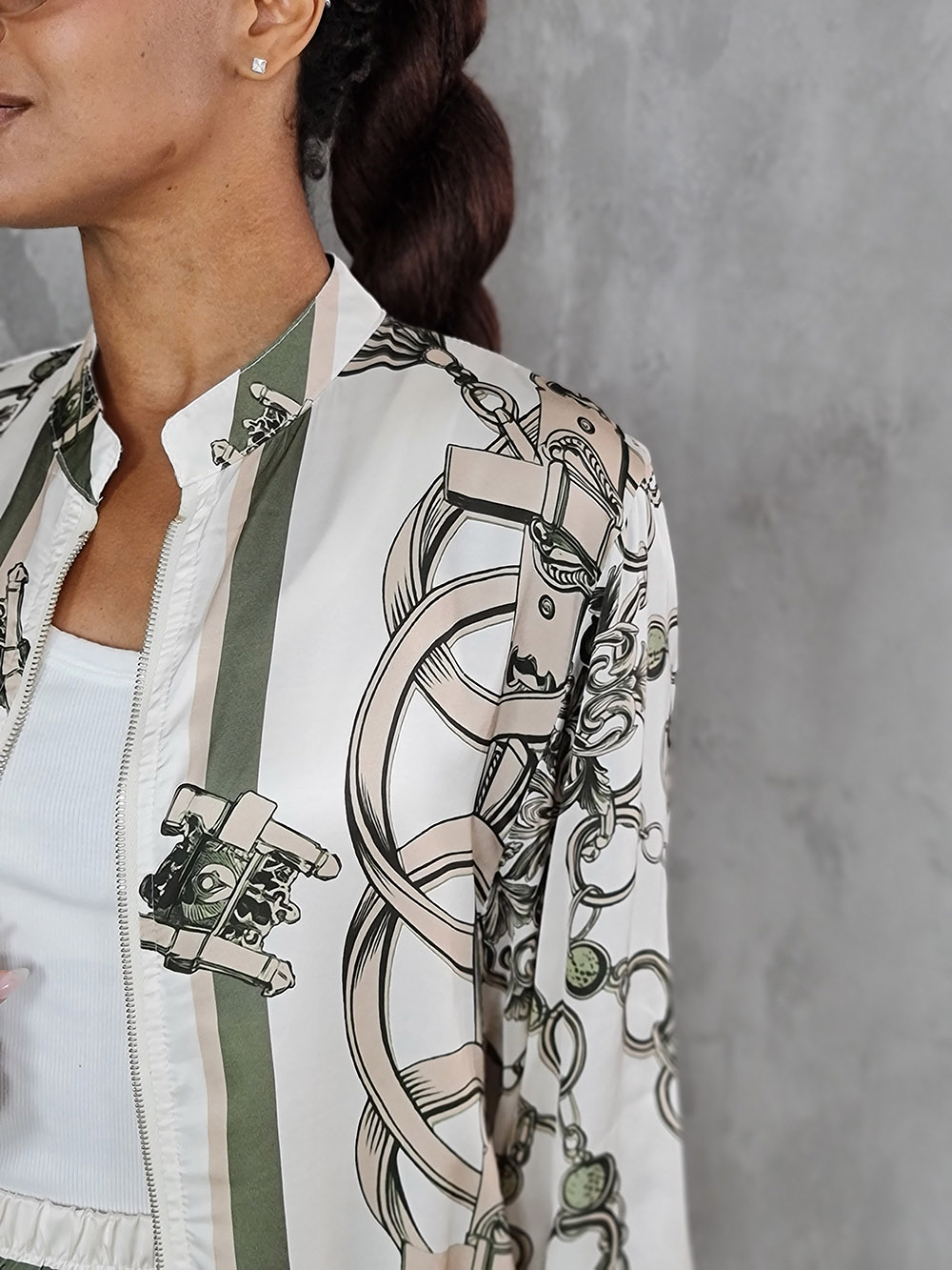 Костюм New Collection с принтом в стиле Hermes молочный, фотография №3