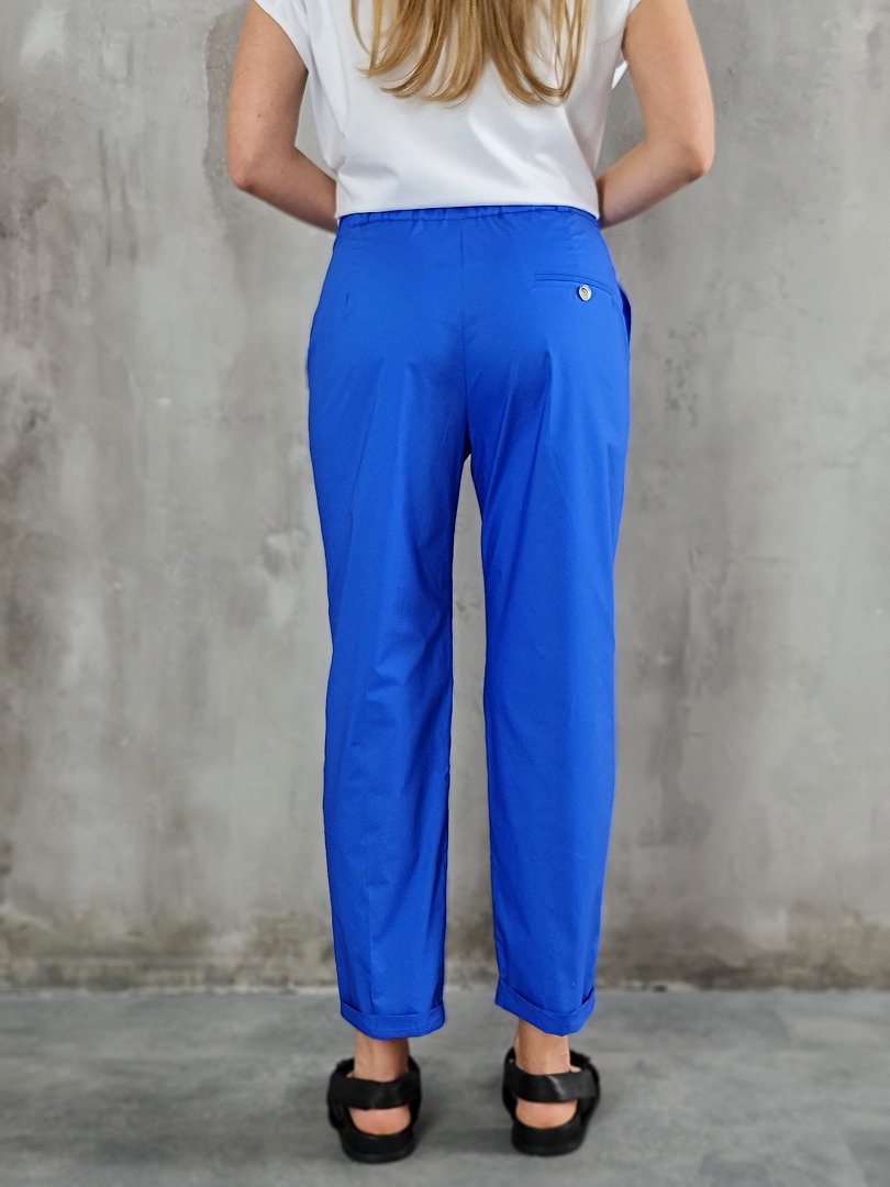 Брюки Imperial хлопковые с золотой пуговицей электрик, фотография №6