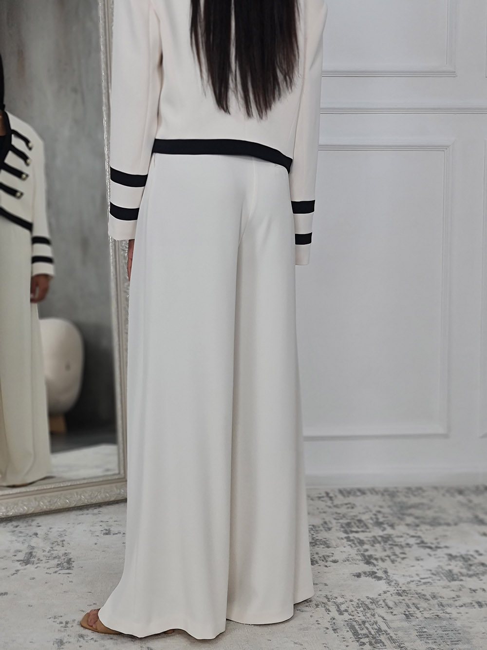 Брюки Imperial с ремнем молочные , фотография №4