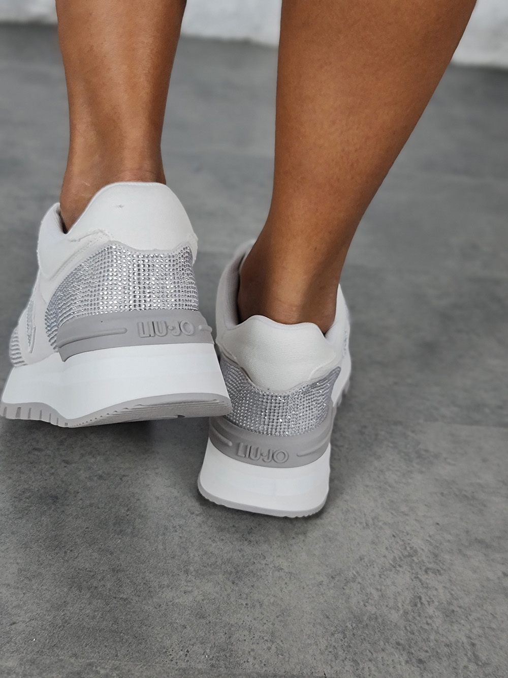 Кроссовки Liu Jo со стразами белые, фотография №5
