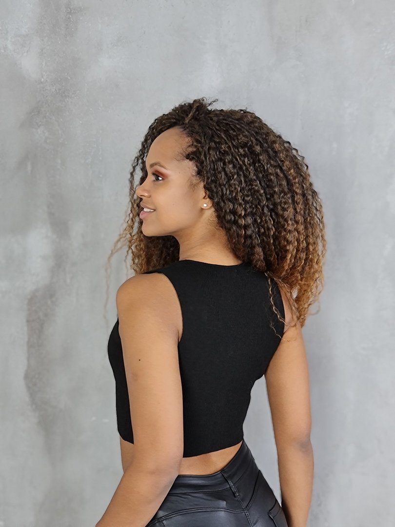 Топ Lumina с молнией черный, фотография №2